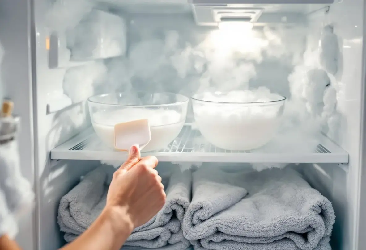 Adieu la glace dans le congélateur : l’astuce simple et redoutablement efficace pour un appareil toujours propre et sans givre