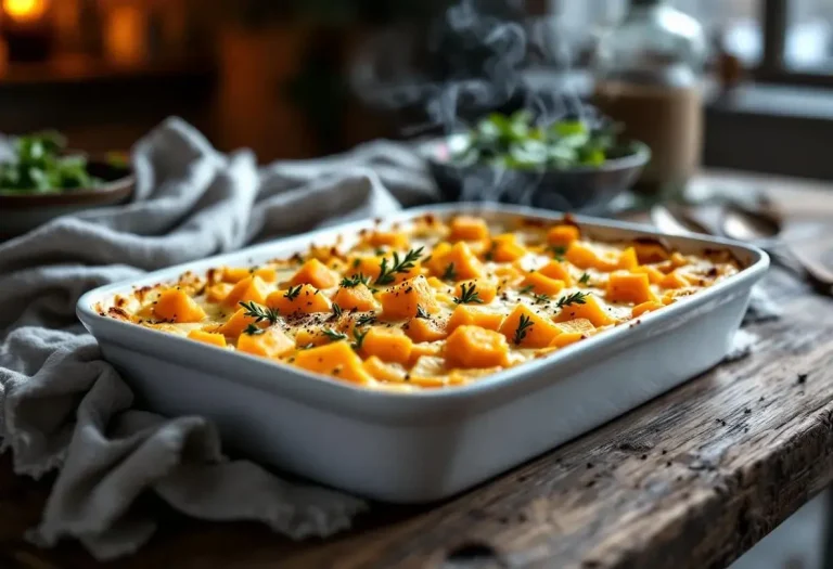 Ce gratin ultra fondant de courge et chèvre frais embaume la maison et réchauffe les cœurs comme un feu de bois