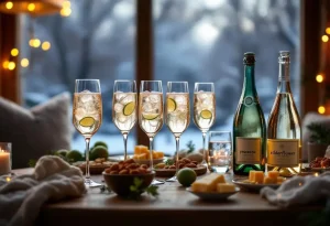Comment préparer un apéritif pétillant au St-Germain et prosecco pour une délicate touche florale en plein hiver