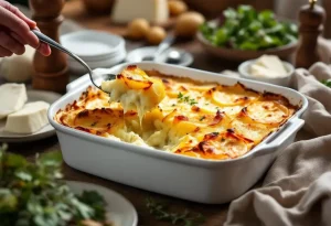 Des pommes de terre tranchées, du chèvre et un tour de four : le gratin d’hiver ultra simple qui régale avec trois fois rien !