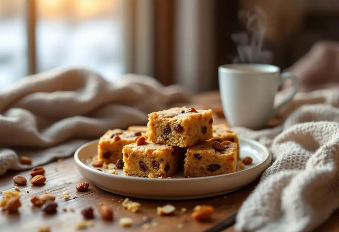 La découverte moelleuse de l’hiver : des carrés raisins-amandes pour une pause sucrée ultra simplissime !