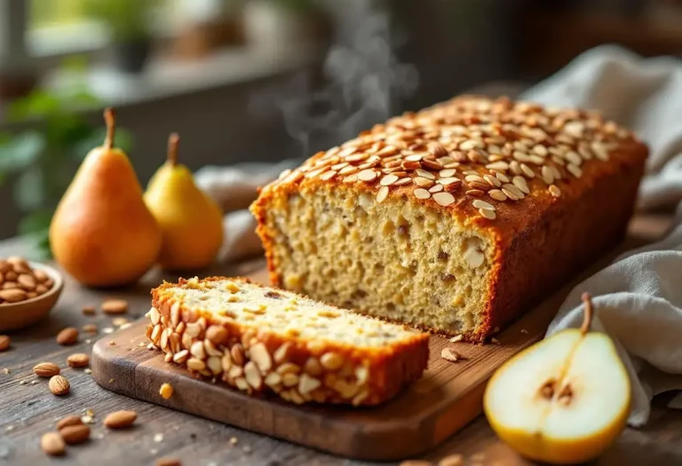 Moelleux, fruité et croustillant à cœur : le cake poire-amande qui réchauffe vos goûters en un clin d’œil