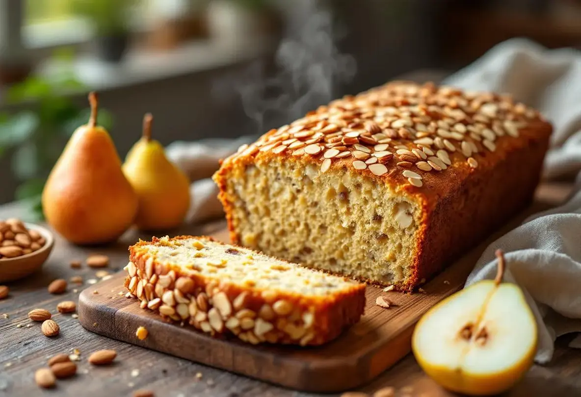 Moelleux, fruité et croustillant à cœur : le cake poire-amande qui réchauffe vos goûters en un clin d’œil