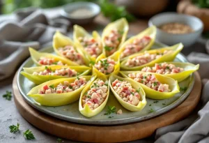 Petites barquettes d’endive au jambon pour un apéritif express