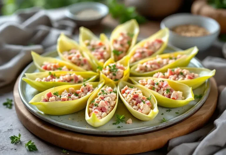 Petites barquettes d’endive au jambon pour un apéritif express
