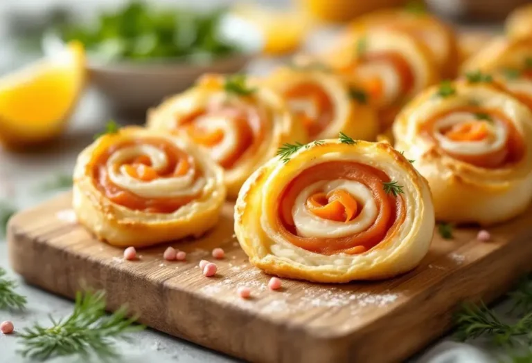 Trop simples pour être si bons ? Ces petits roulés feuilletés au fromage et saumon font oublier les verrines