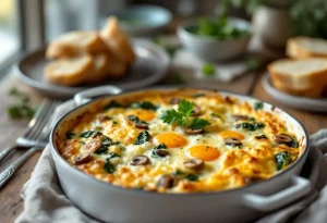 Un nuage d’œufs, des épinards fondants et des champignons dorés : la recette d’hiver qui réconcilie gourmandise et simplicité au dîner