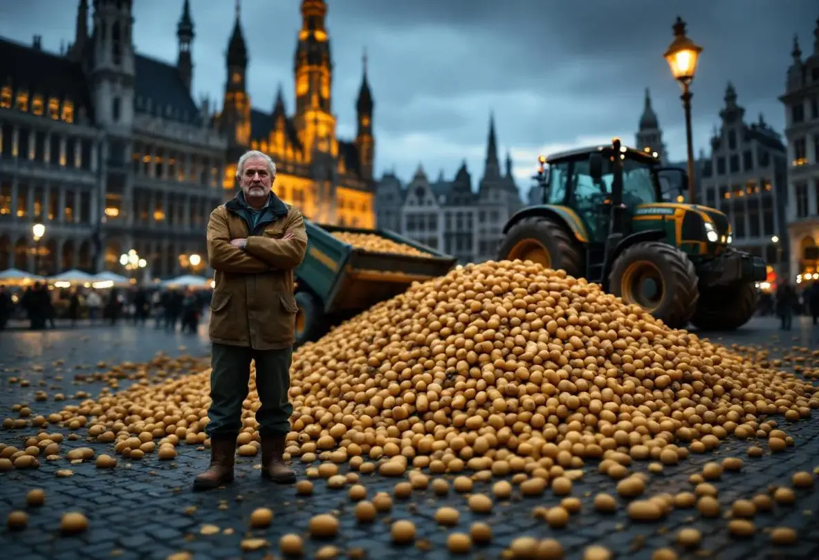 « Un sentiment d’injustice » : après avoir déversé des patates à Bruxelles, l’agriculteur risque une énorme amende