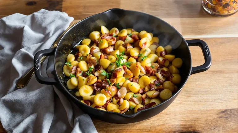 « Je la prépare en 10 minutes pour toute la famille » : ma poêlée poireaux-pommes-lardons ultra simple, rapide et gourmande