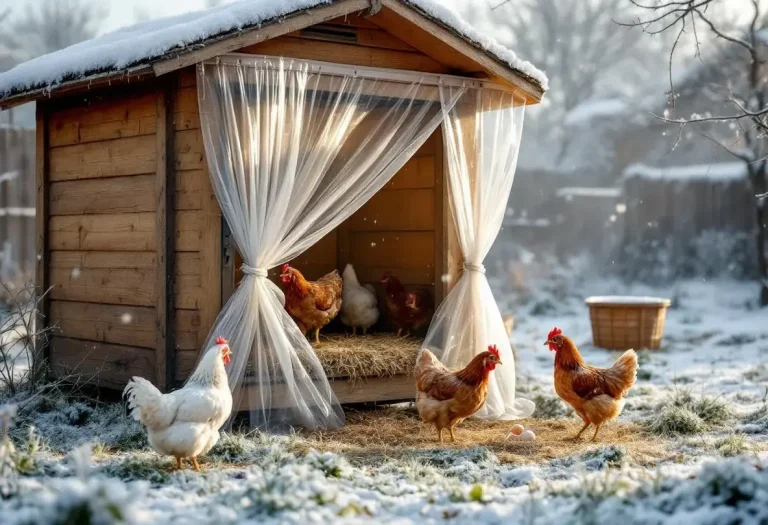 Pourquoi de plus en plus d’éleveurs installent un rideau dans leur poulailler en hiver (et ce que ça change vraiment pour la qualité de leurs œufs)